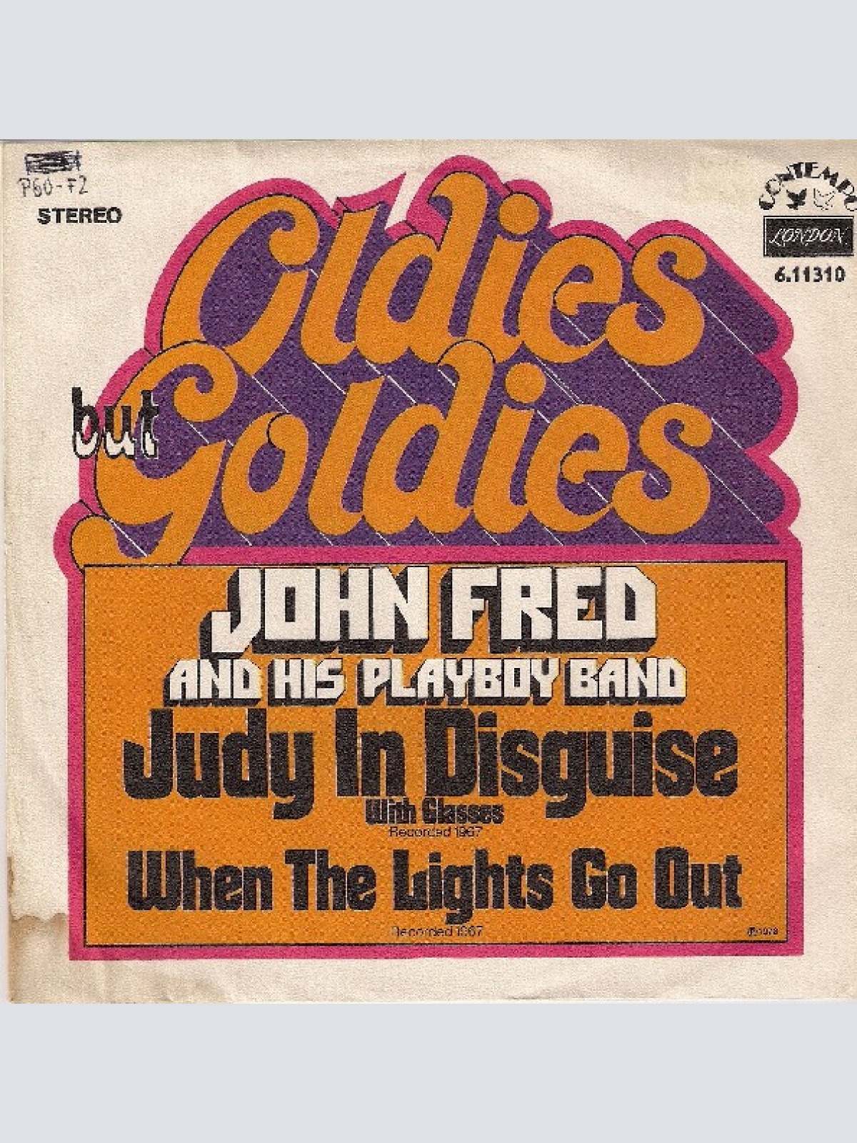 Vinyl / John Fred & His Playboy Band - Judy In Disguise (With Glasses)