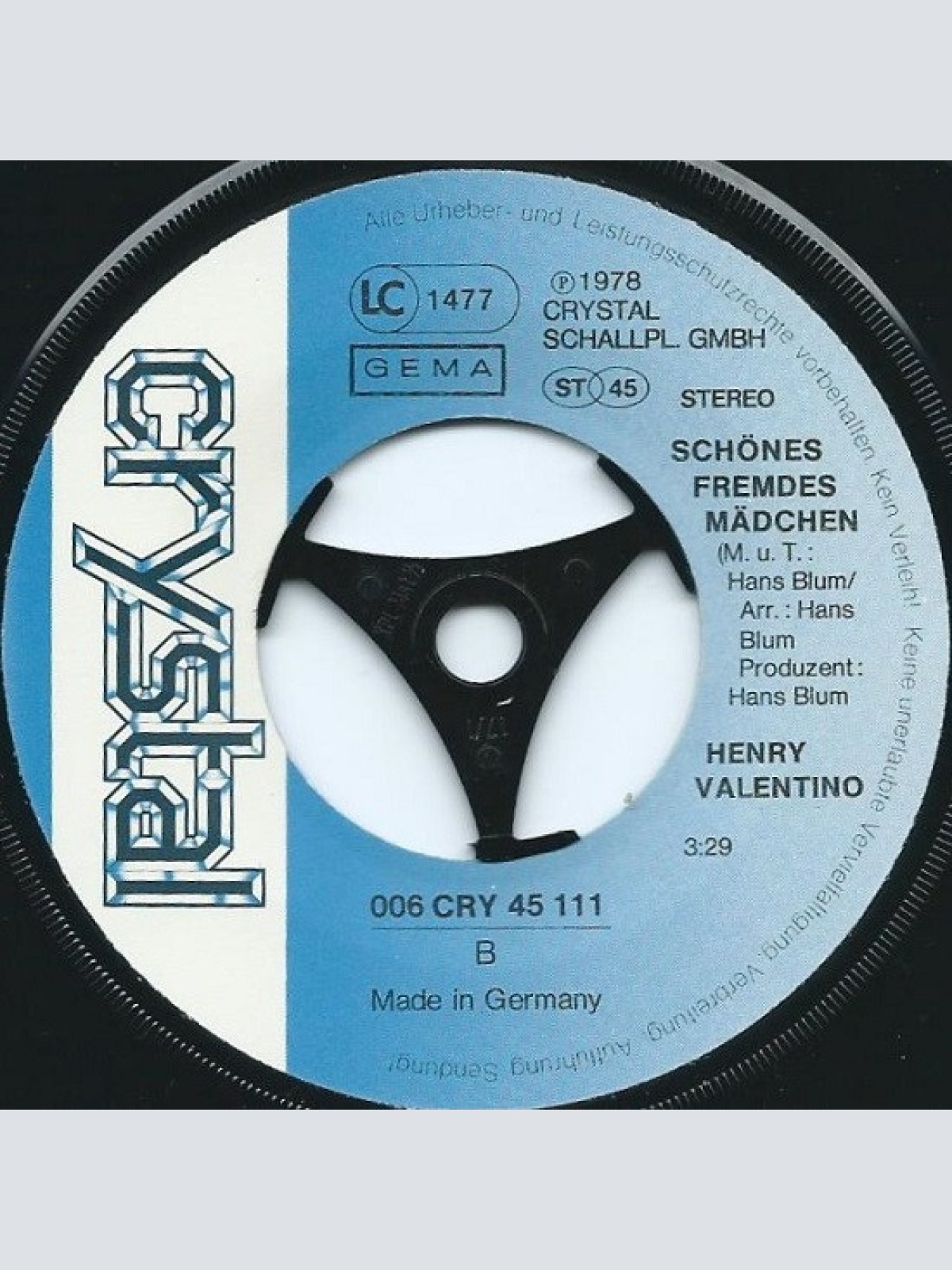 Vinyl / Henry Valentino - Überholen Verboten