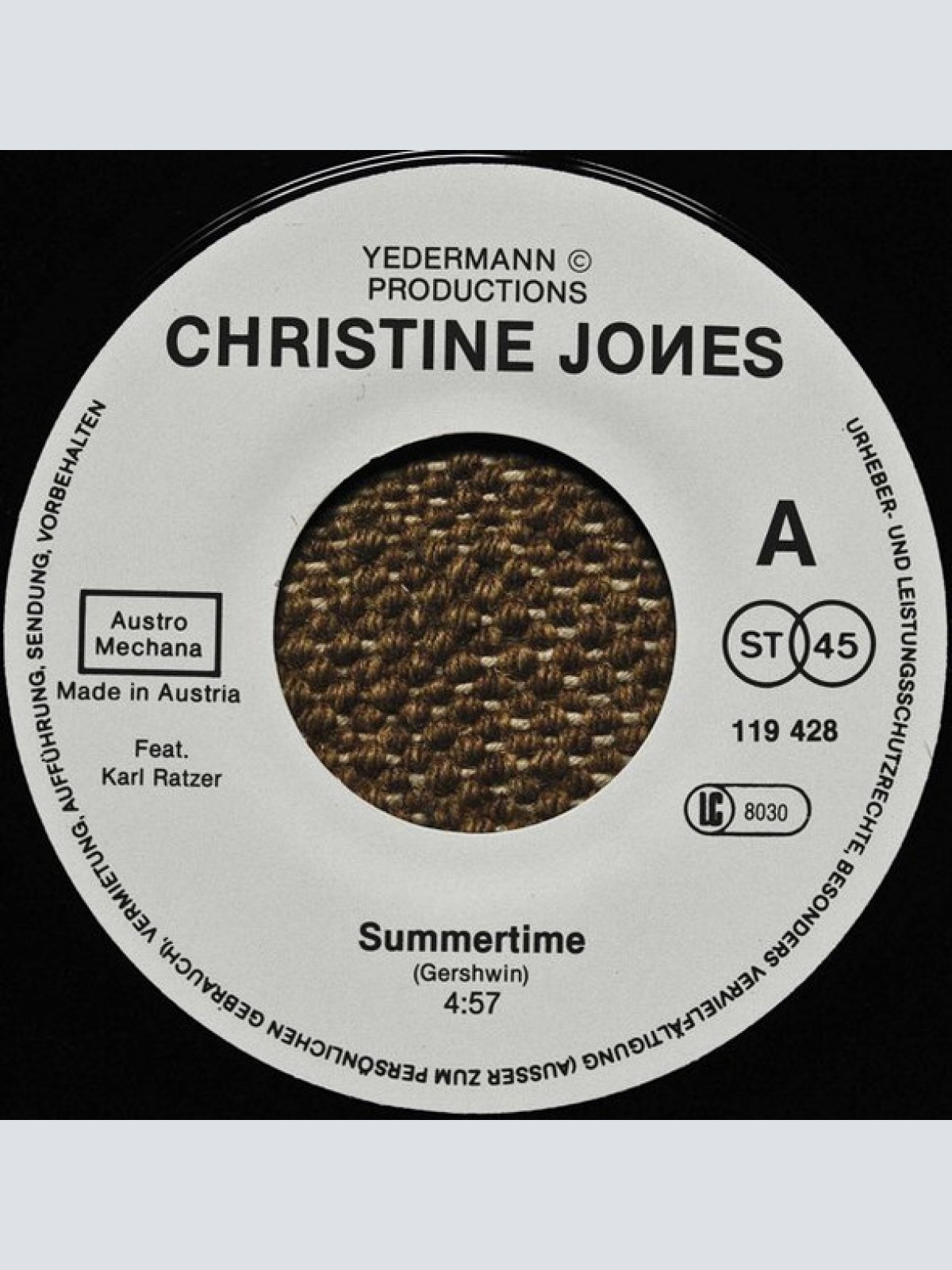 Vinyl / Christine Jones (3) - Summertime / Lovers