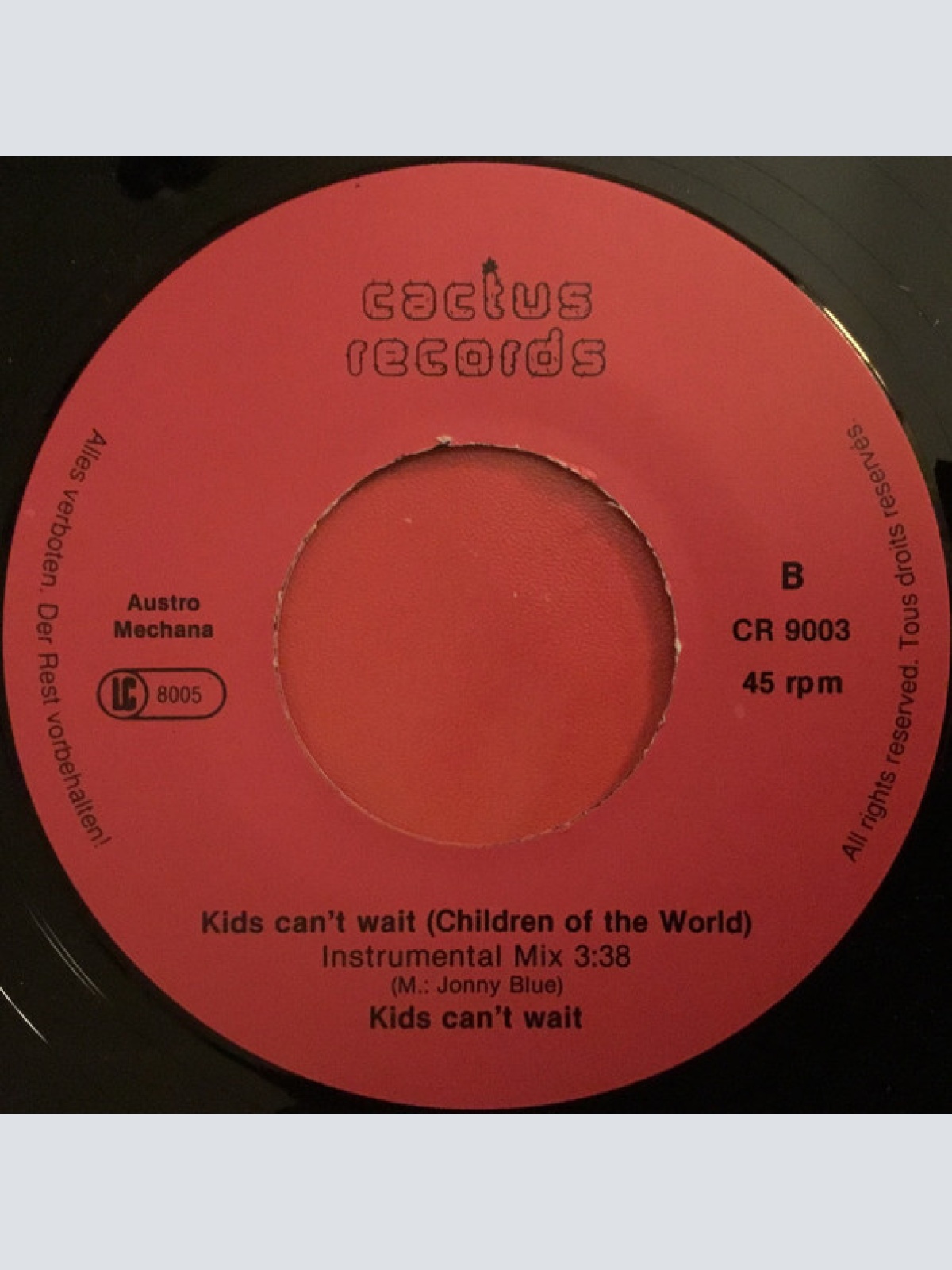 Vinyl / Kids Can't Wait - Kids Can't Wait (Children Of The World)