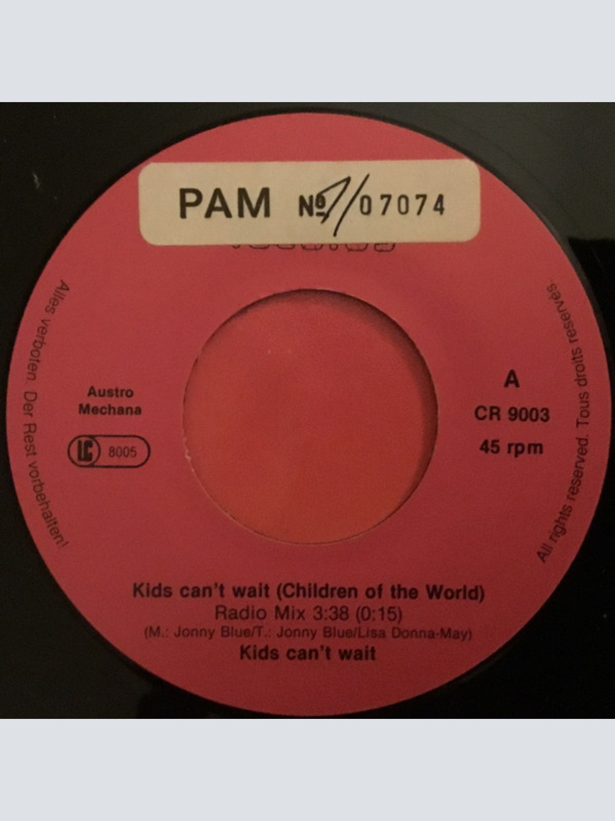 Vinyl / Kids Can't Wait - Kids Can't Wait (Children Of The World)