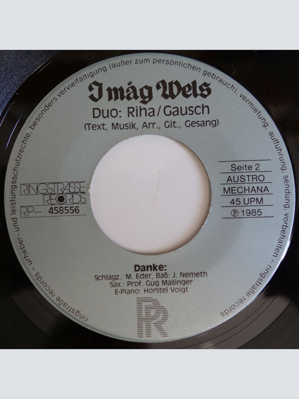 Vinyl / Duo Riha & Gausch* - 's Neumayr Liad / I Måg Wels