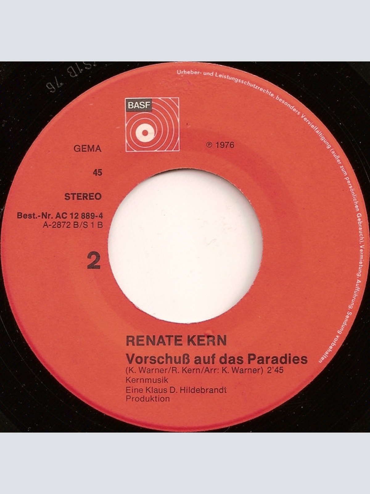 Vinyl / Renate Kern - Eine Insel In Der Sonne