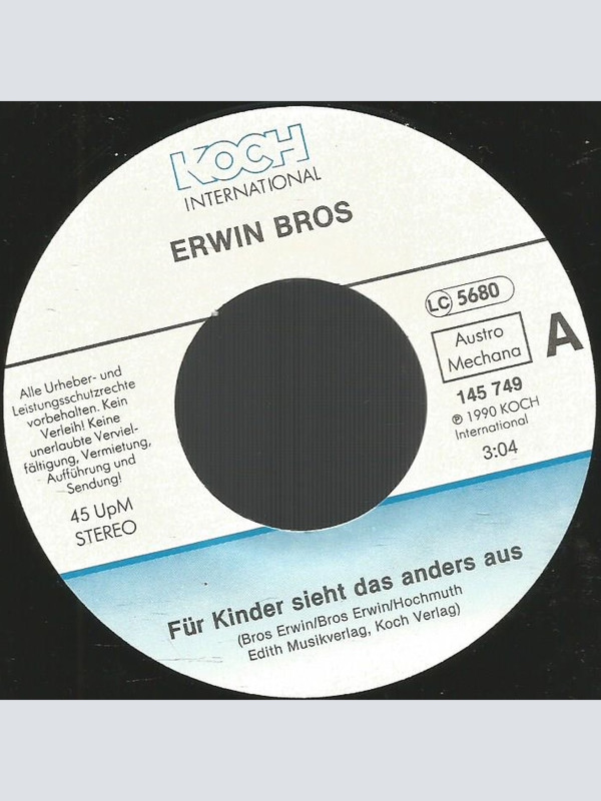 Vinyl / Erwin Bros - Für Kinder Sieht Das Anders Aus