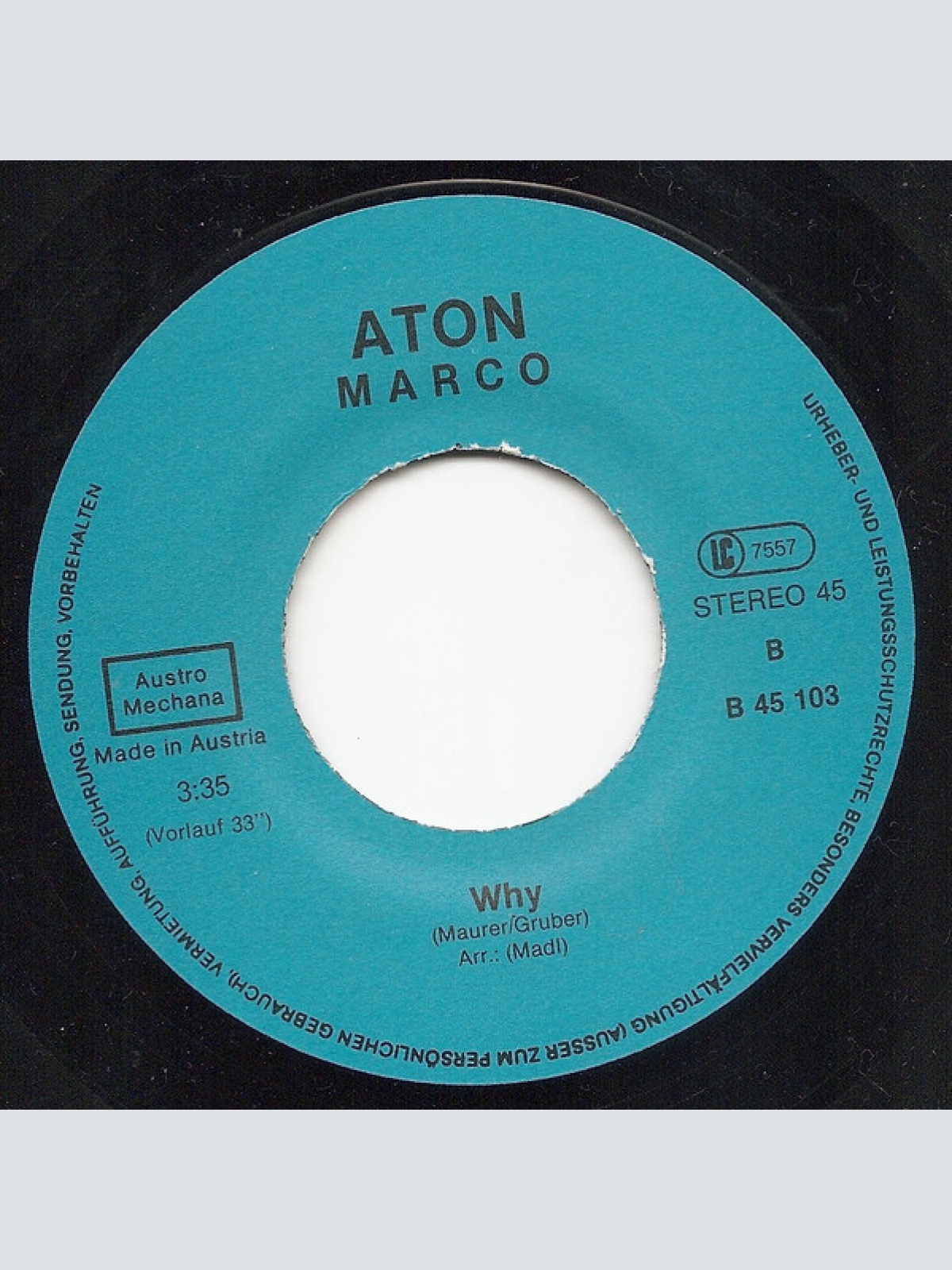 Vinyl / Marco (220) - Leave Me Now