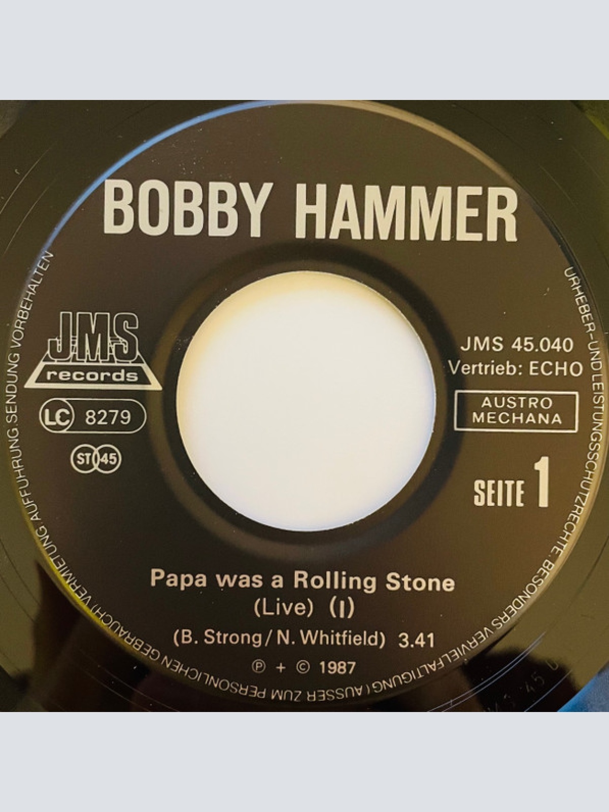 Vinyl / Bobby Hammer - Papa Was A Rolling Stone