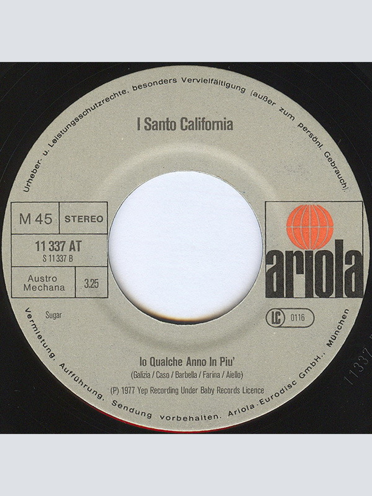 Vinyl / I Santo California - Gabbiano
