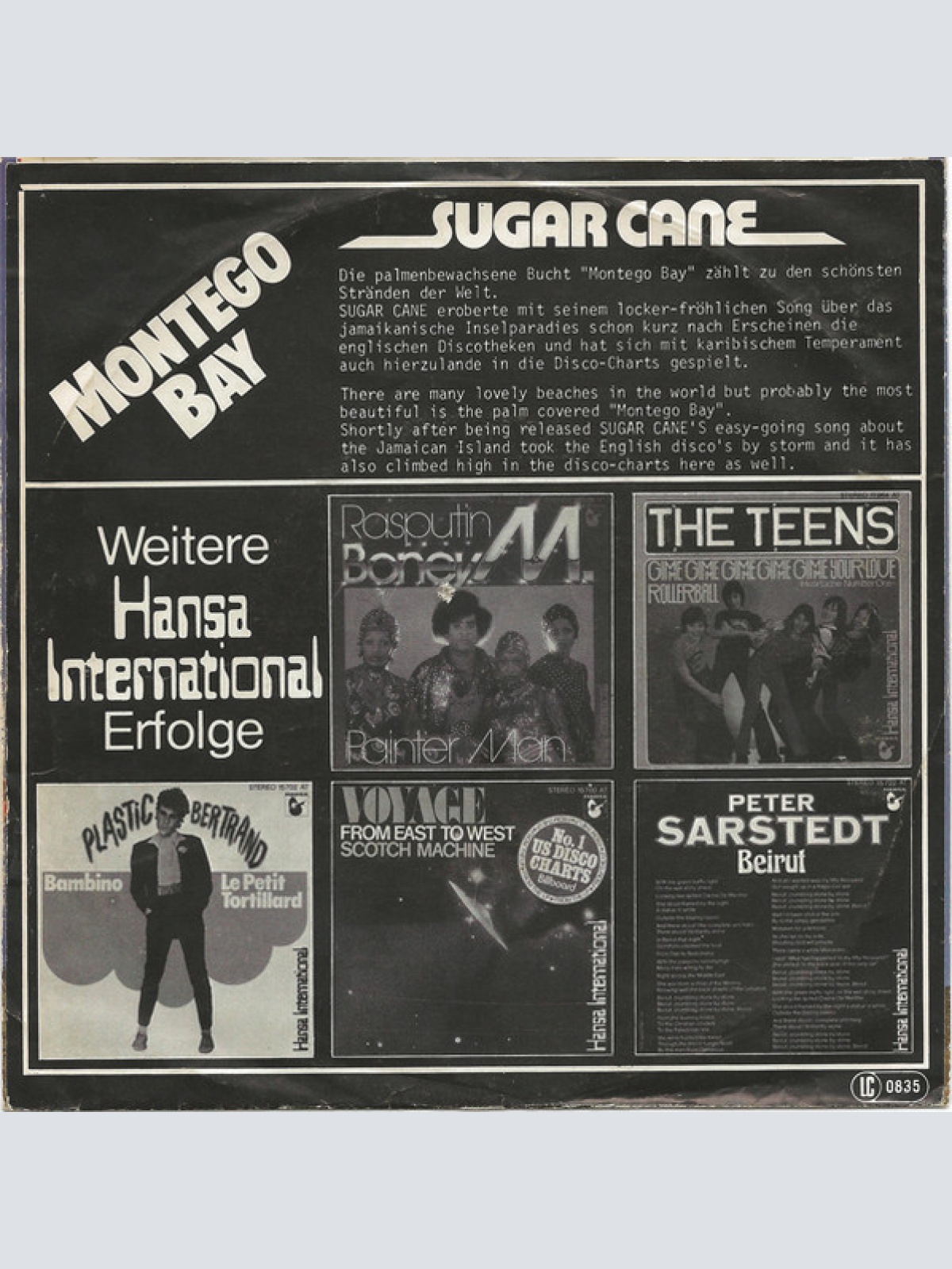Vinyl / Sugar Cane - Montego Bay