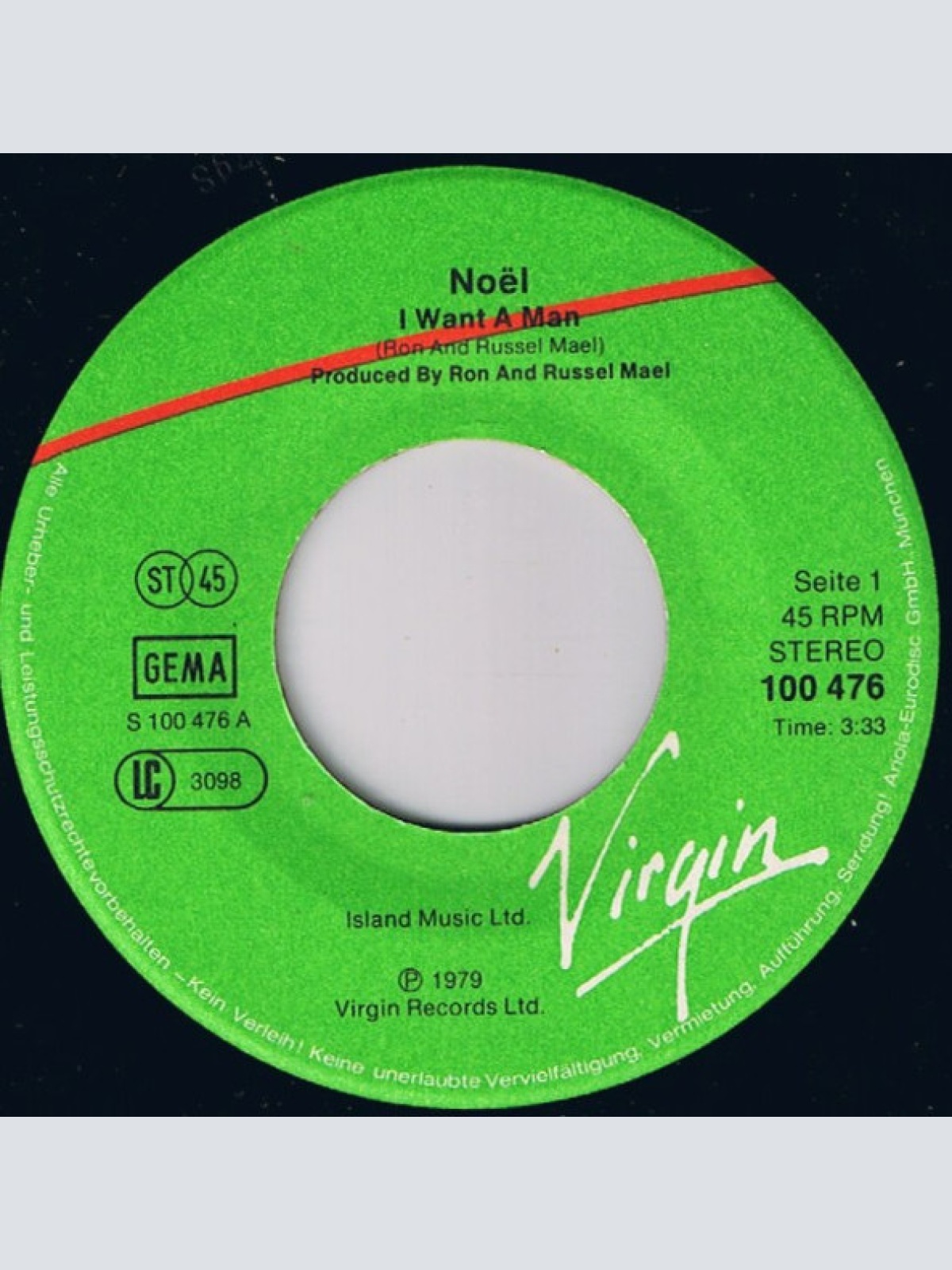 Vinyl / Noël* - I Want A Man