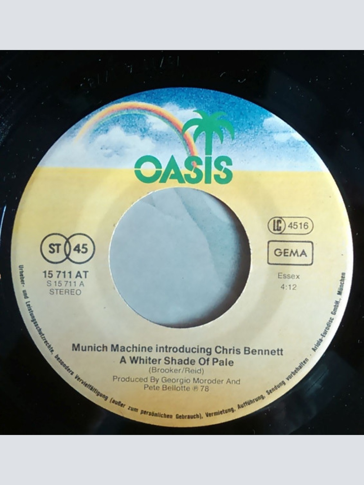 Vinyl / Munich Machine Introducing Chris Bennett - A Whiter Shade Of Pale / It's All Wrong (But It's Alright)