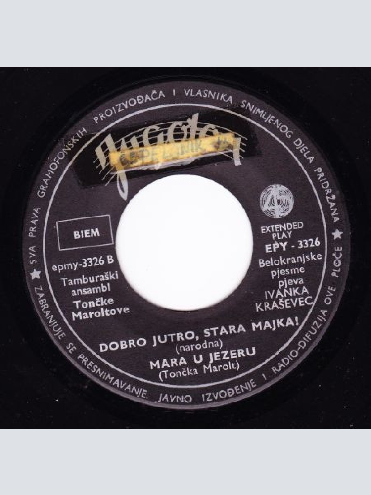 Vinyl / Ivanka Kraševec - Pastirče Mlado I Milo