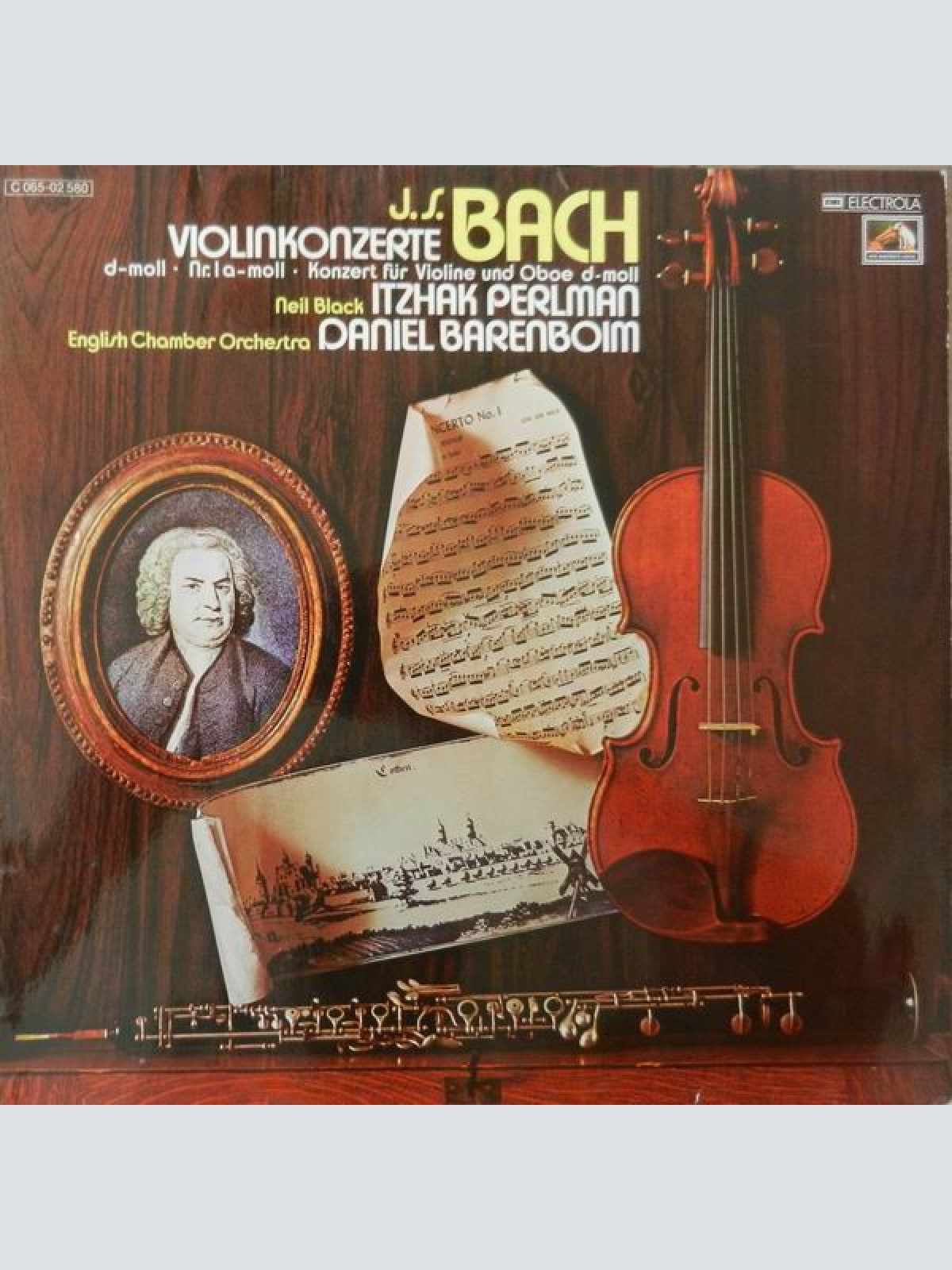Vinyl / J. S. Bach* - Itzhak Perlman, Daniel Barenboim, Neil Black (3), The English Chamber Orchestra* - Violinkonzerte d-moll • Nr. 1 a-moll • Konzert Für Violine Und Oboe d-moll