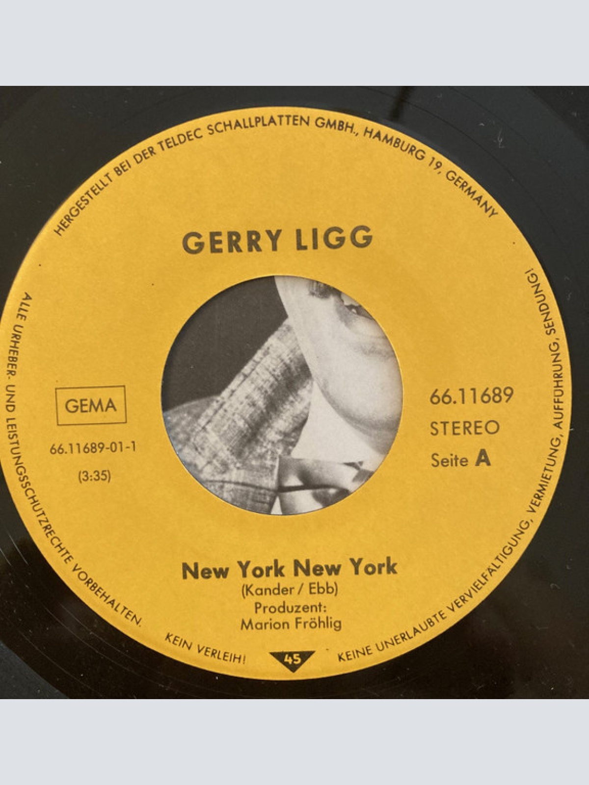 Vinyl / Gerry Ligg - New York New York