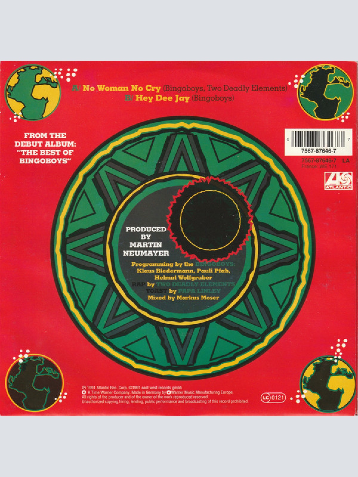 Vinyl / Bingoboys - No Woman No Cry