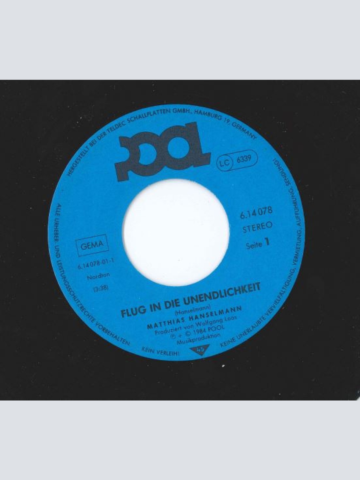 Vinyl / Matthias Hanselmann - Flug In Die Unendlichkeit