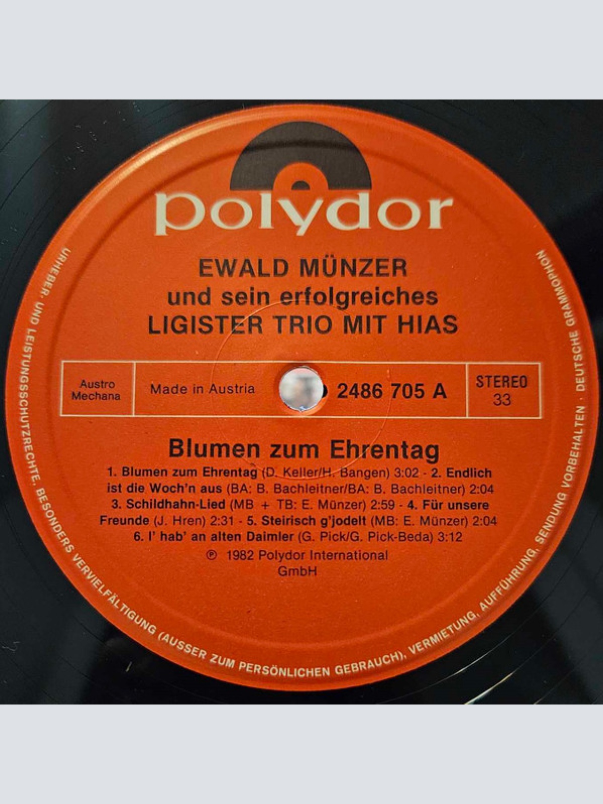 Vinyl / Ewald Münzer und sein erfolgreiches Ligister Trio* mit Resi* und Hias - Blumen zum Ehrentag