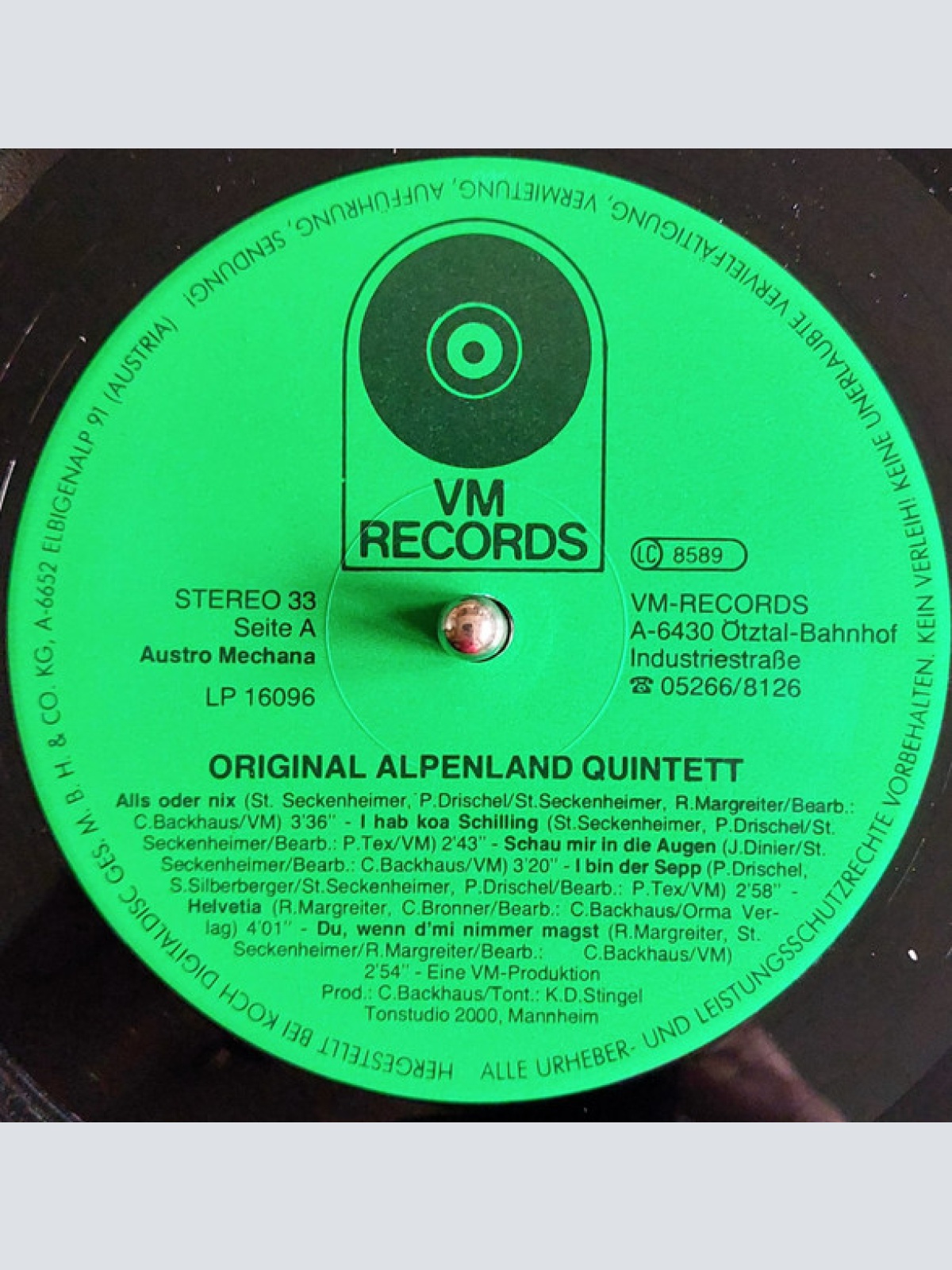 Vinyl / Orig. Alpenland Quintett - Alls Oder Nix