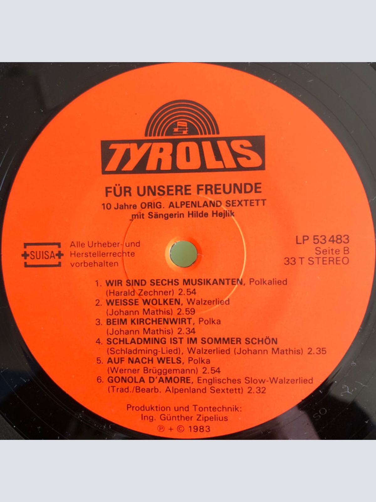 Vinyl / Original Alpenland Sextett Mit Sängerin Hilde Hejlik - Für Unsere Freunde
