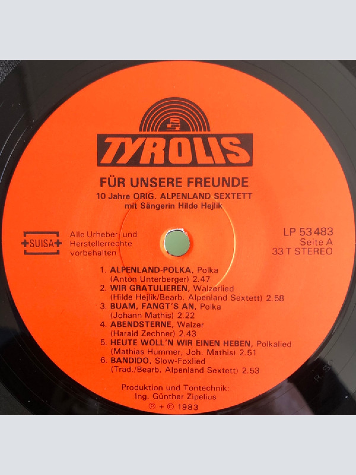 Vinyl / Original Alpenland Sextett Mit Sängerin Hilde Hejlik - Für Unsere Freunde