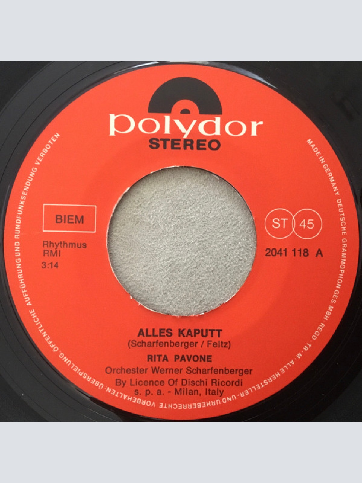Vinyl / Rita Pavone - Alles Kaputt
