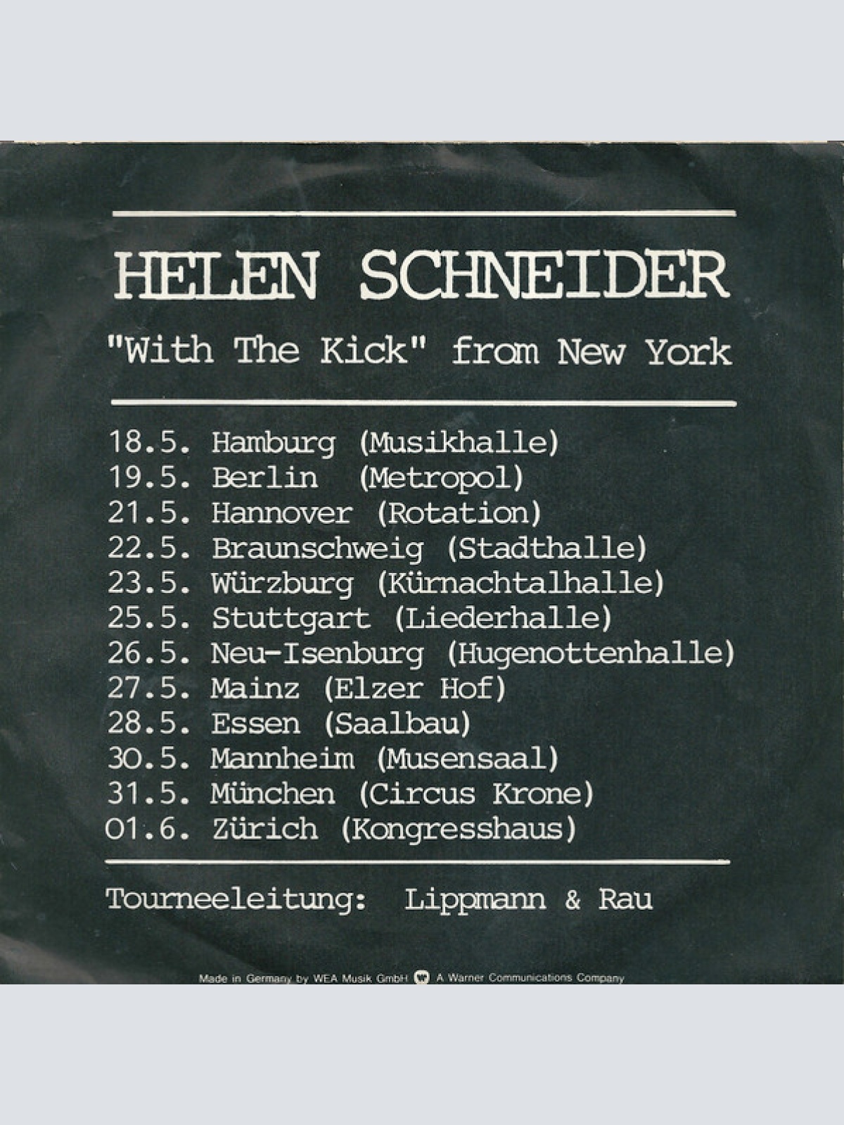 Vinyl / Helen Schneider With The Kick (2) - Shadows Of The Night