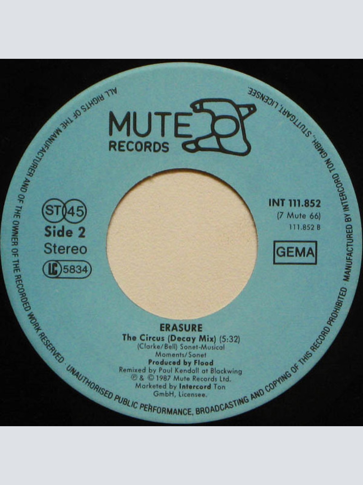 Vinyl / Erasure - The Circus (Remix)