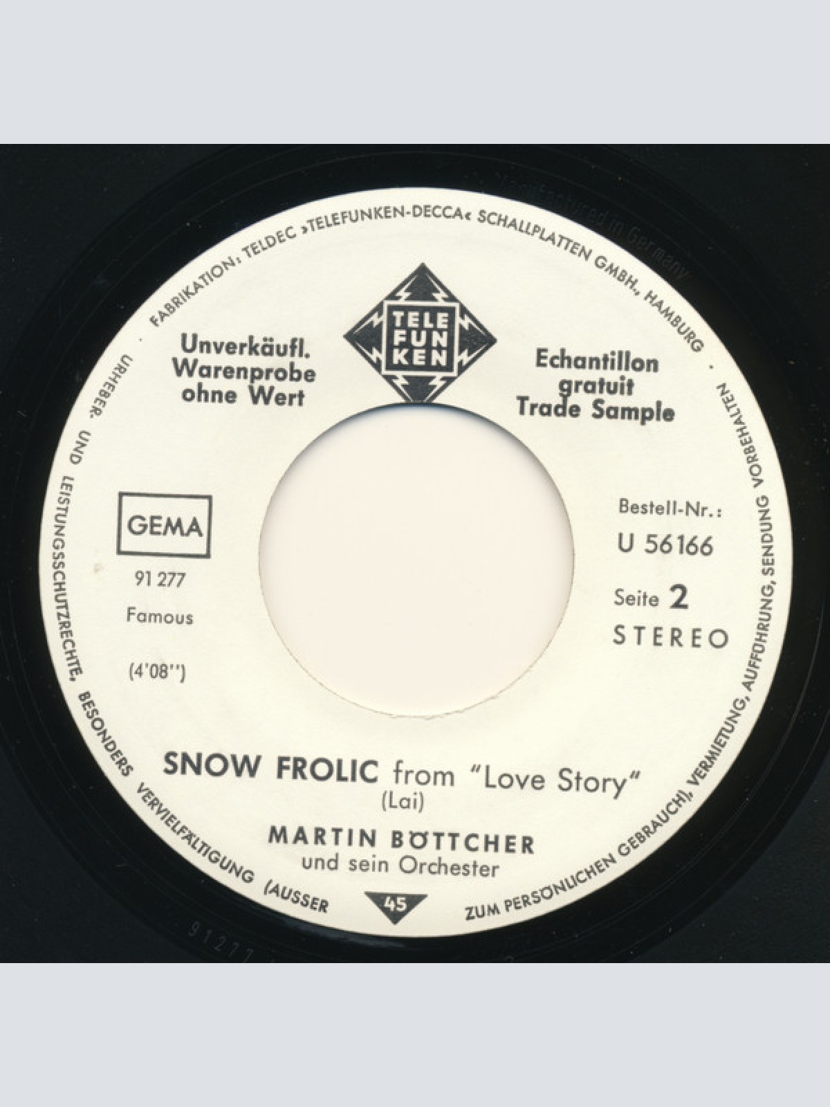 Vinyl / Martin Böttcher Und Sein Orchester* - Theme From Love Story