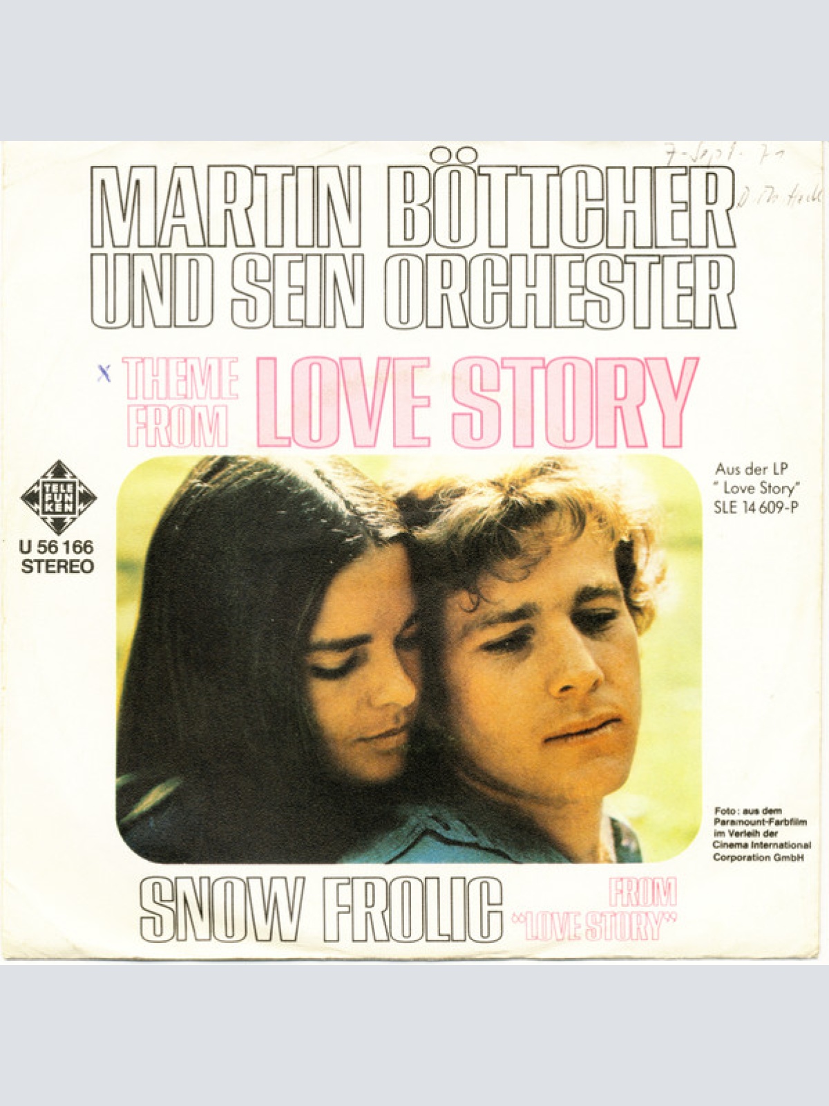Vinyl / Martin Böttcher Und Sein Orchester* - Theme From Love Story