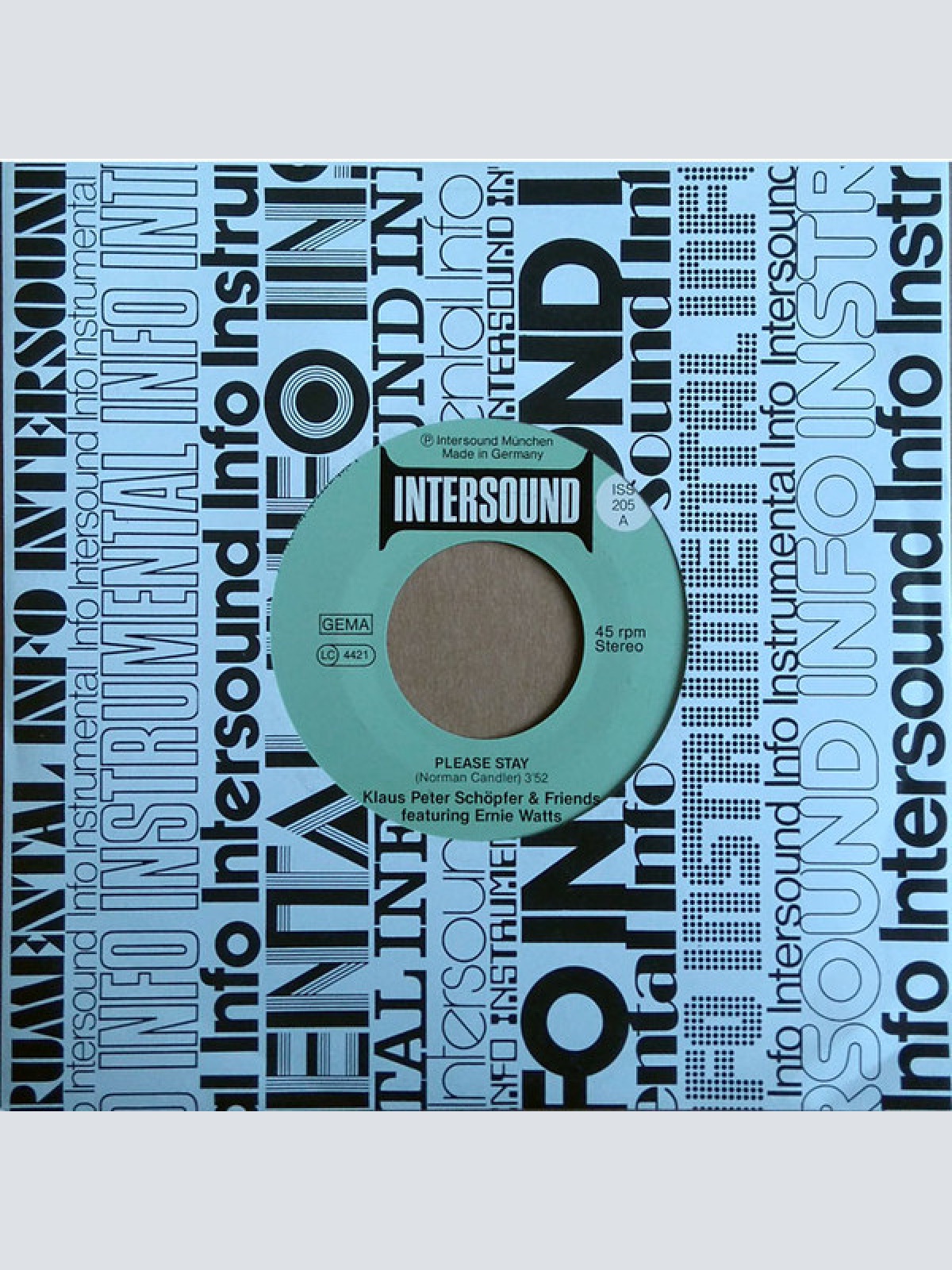 Vinyl / Klaus Peter Schöpfer & Friends Featuring Ernie Watts - Please Stay / I Can Hear You