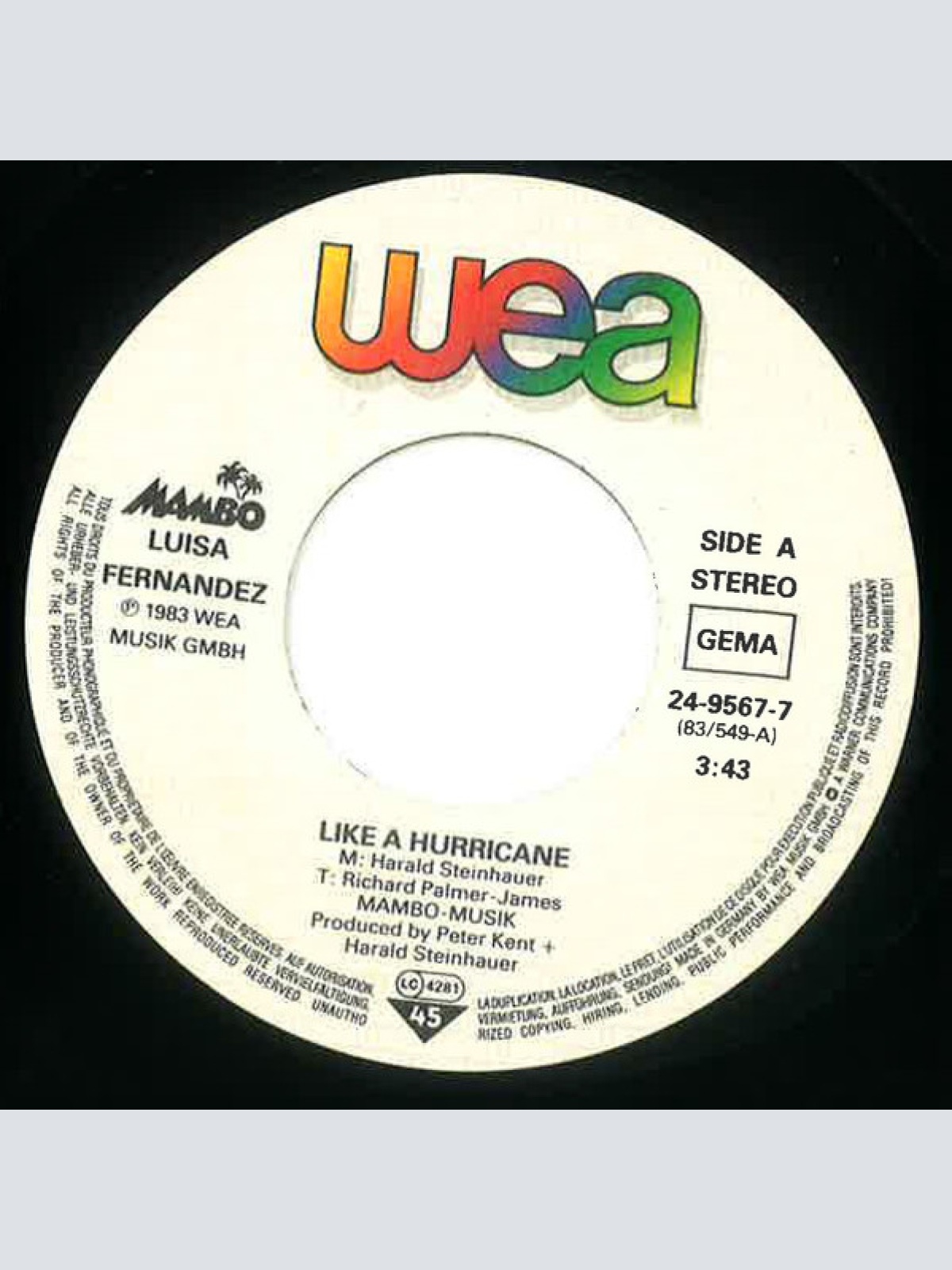 Vinyl / Luisa Fernandez - Like A Hurricane