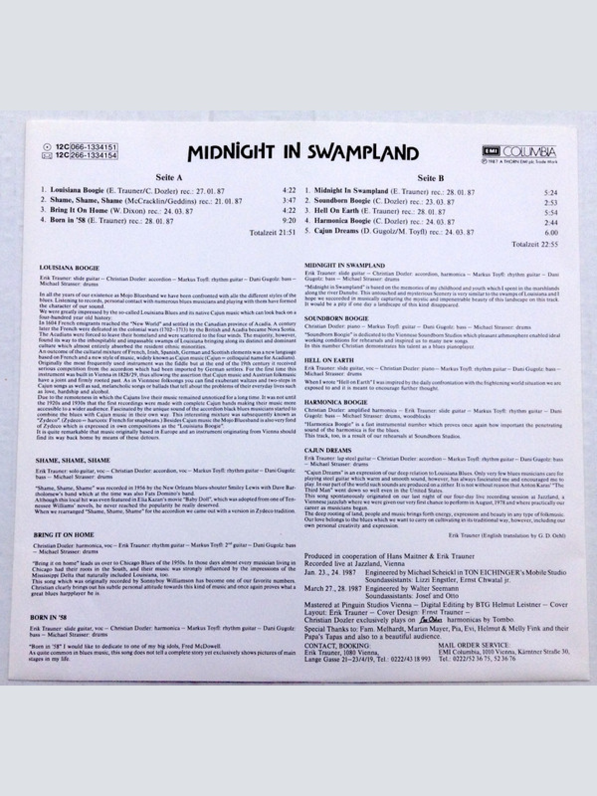 Vinyl / Mojo Blues Band - Midnight In Swampland