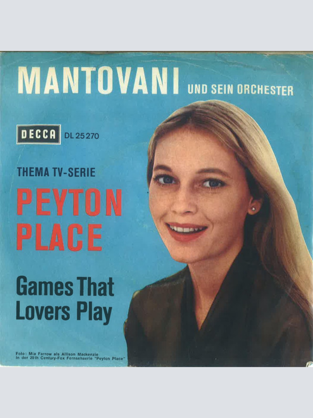 Vinyl / Mantovani And His Orchestra - Peyton Place