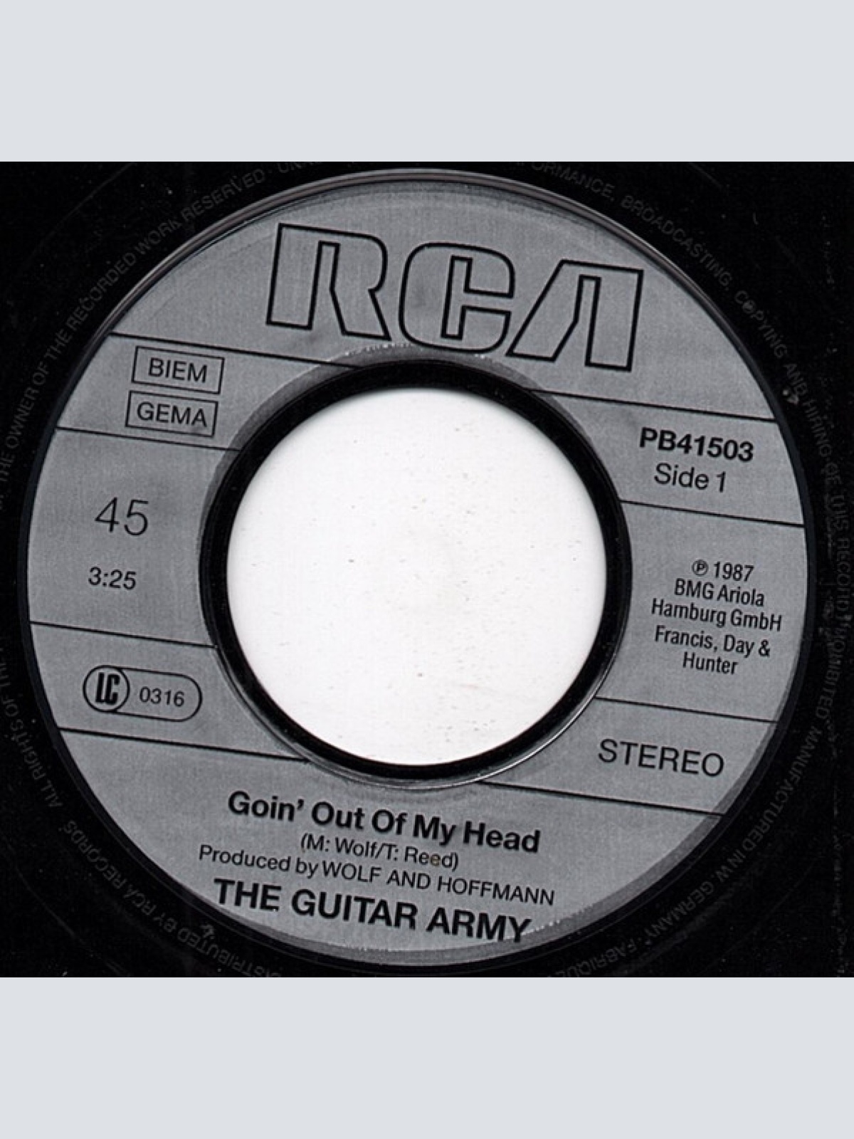 Vinyl / The Guitar Army - Goin' Out Of My Head