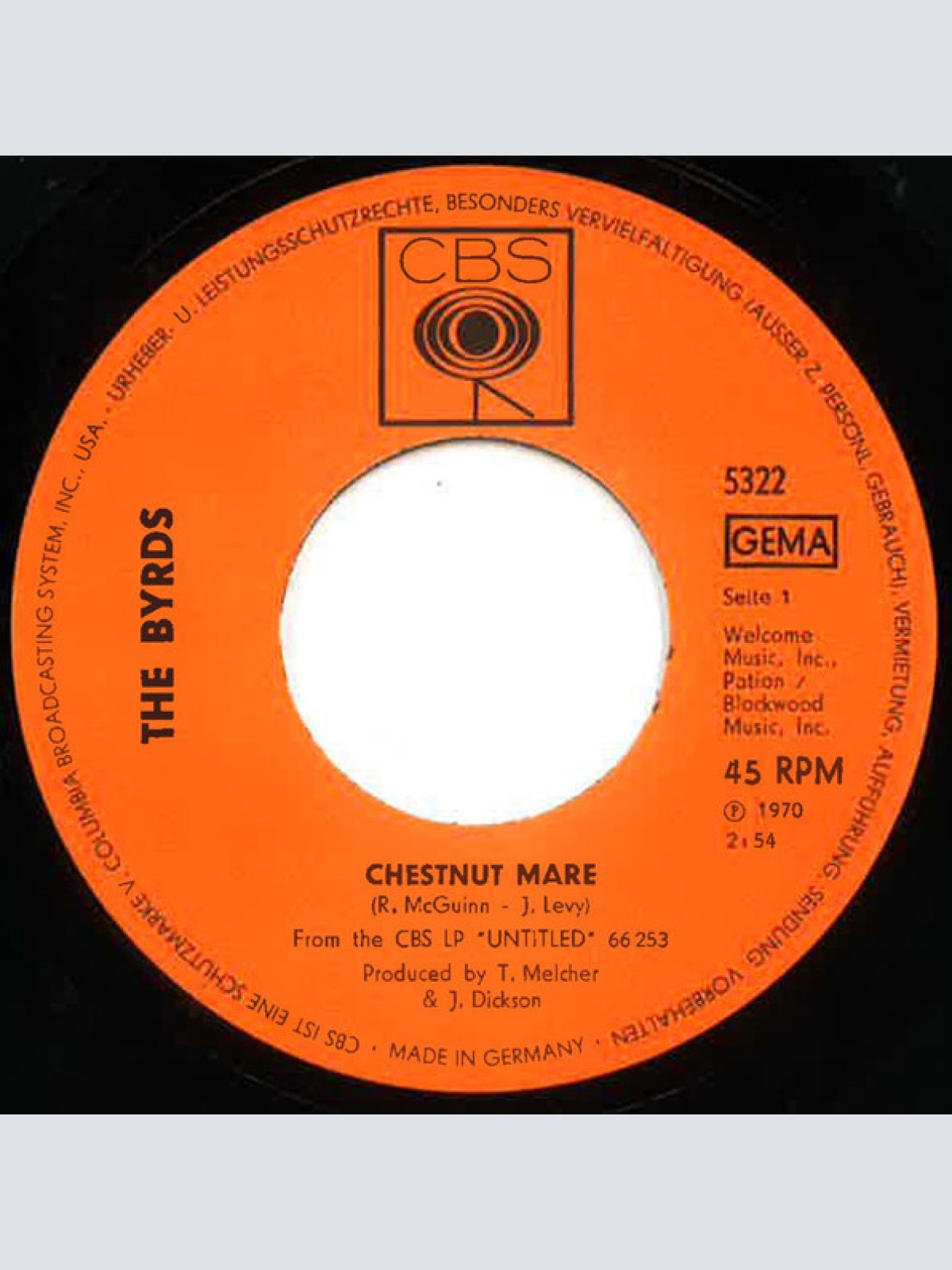 Vinyl / The Byrds - Chestnut Mare / Just A Season