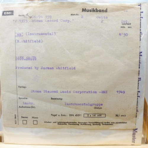 Vinyl / Rare Earth - Ma (Vocal) / Ma (Instrumental)