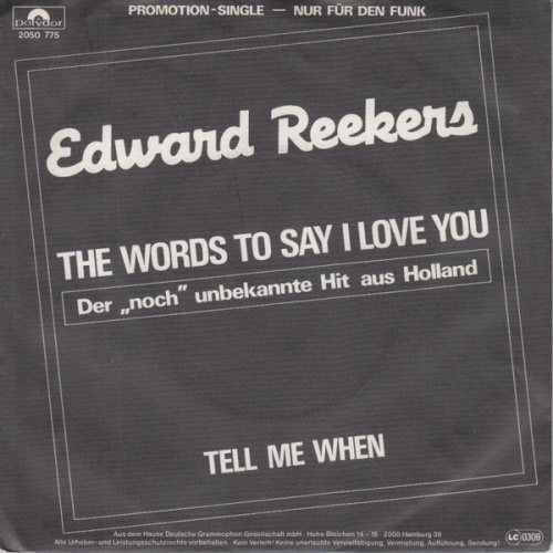 Vinyl / Edward Reekers - The Words To Say I Love You