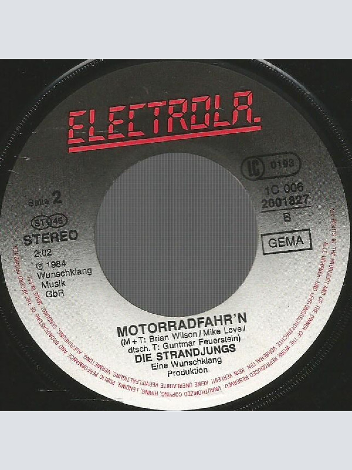 Vinyl / Die Strandjungs* - Surfen Auf'm Baggersee