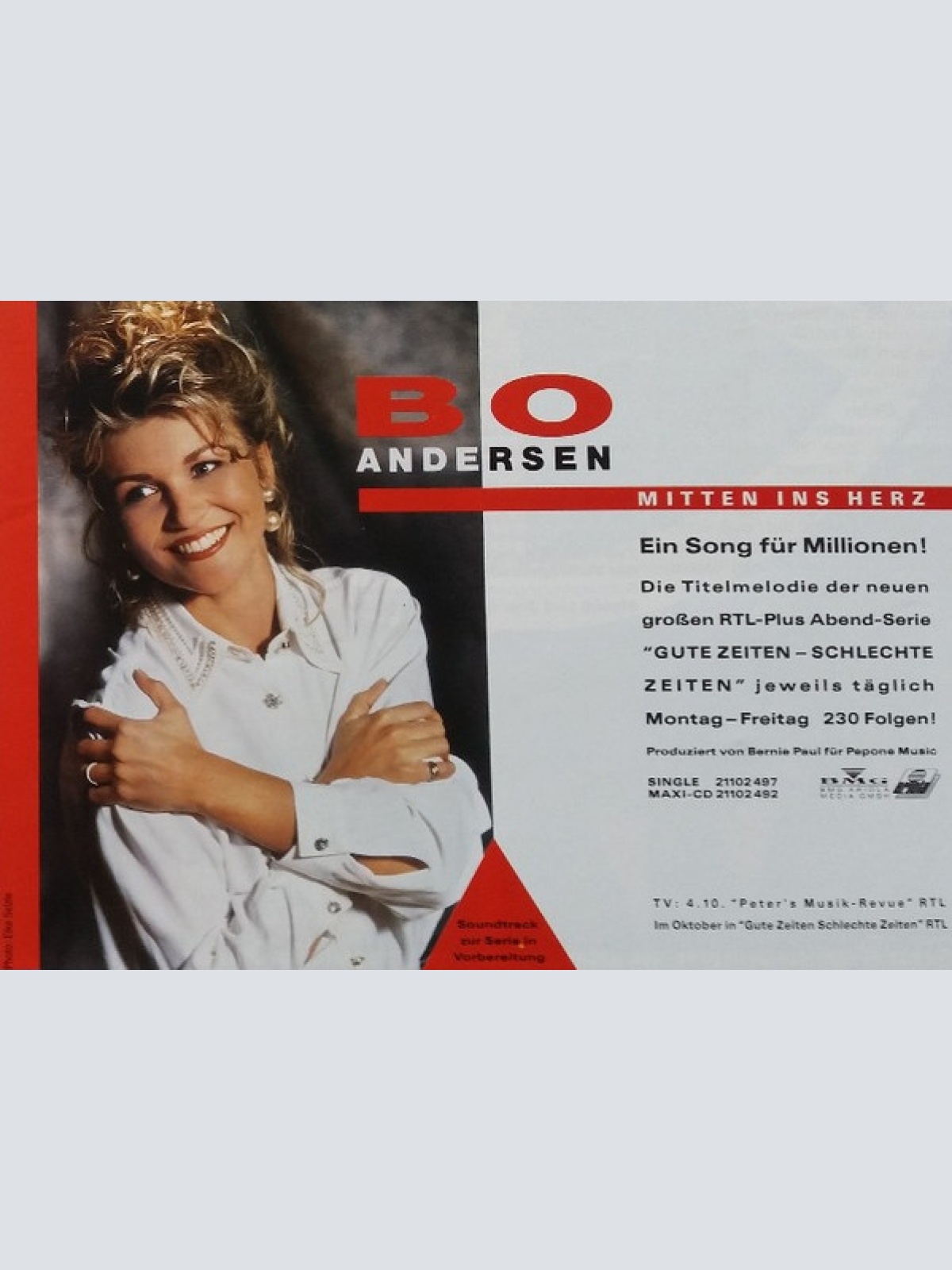 Vinyl / Bo Andersen - Mitten Ins Herz