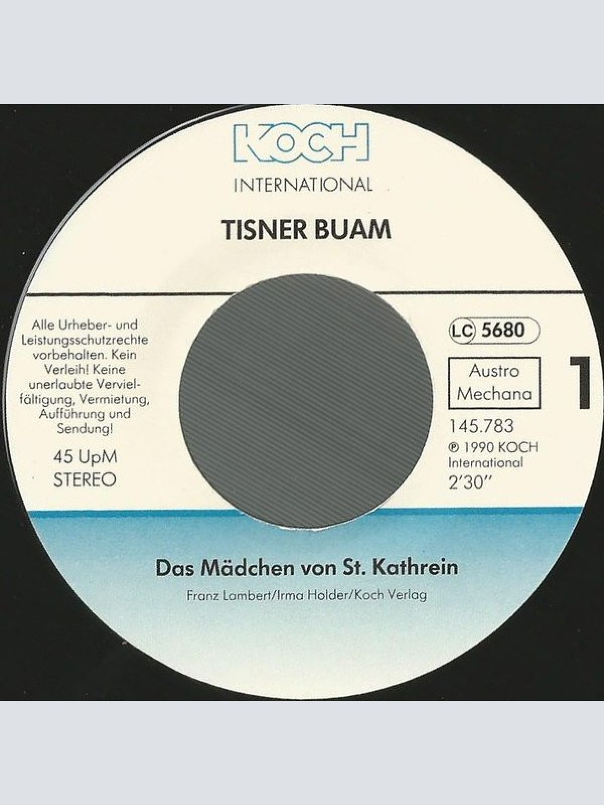 Vinyl / Tisner Buam - Das Mädchen Von St. Kathrein