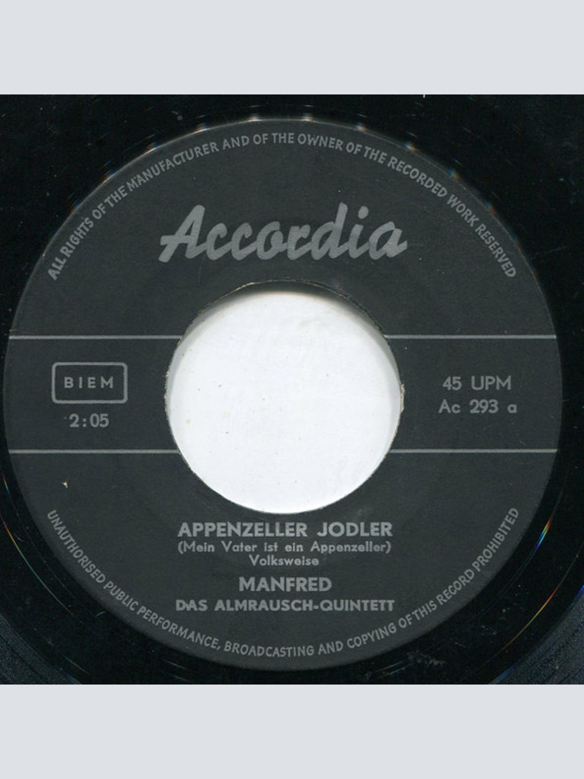 Vinyl / Manfred (14) Und Das Almrausch Quintett* - Appenzeller Jodler / Die Skipuppen Im Beat Schuppen