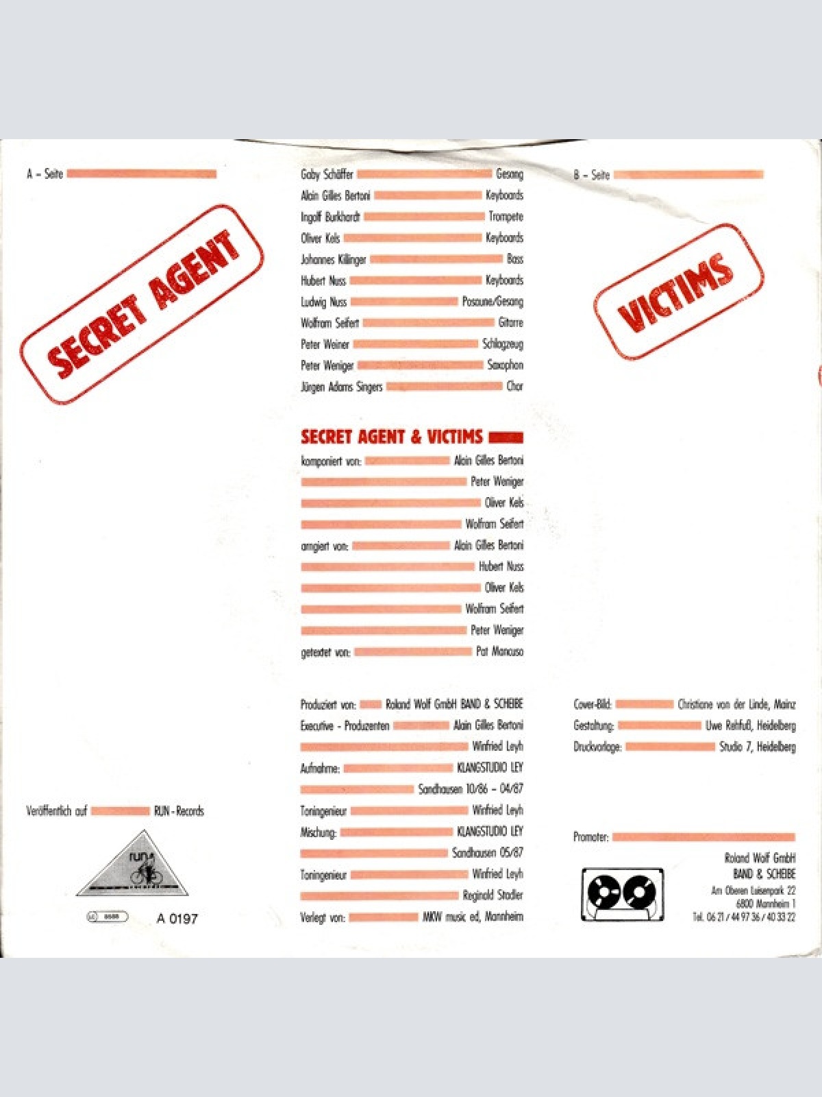 Vinyl / Köln Projekt - Secret Agent