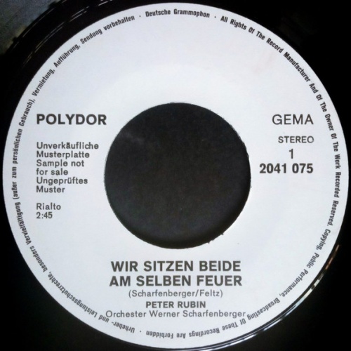 Vinyl / Peter Rubin - Wir Sitzen Beide Am Selben Feuer