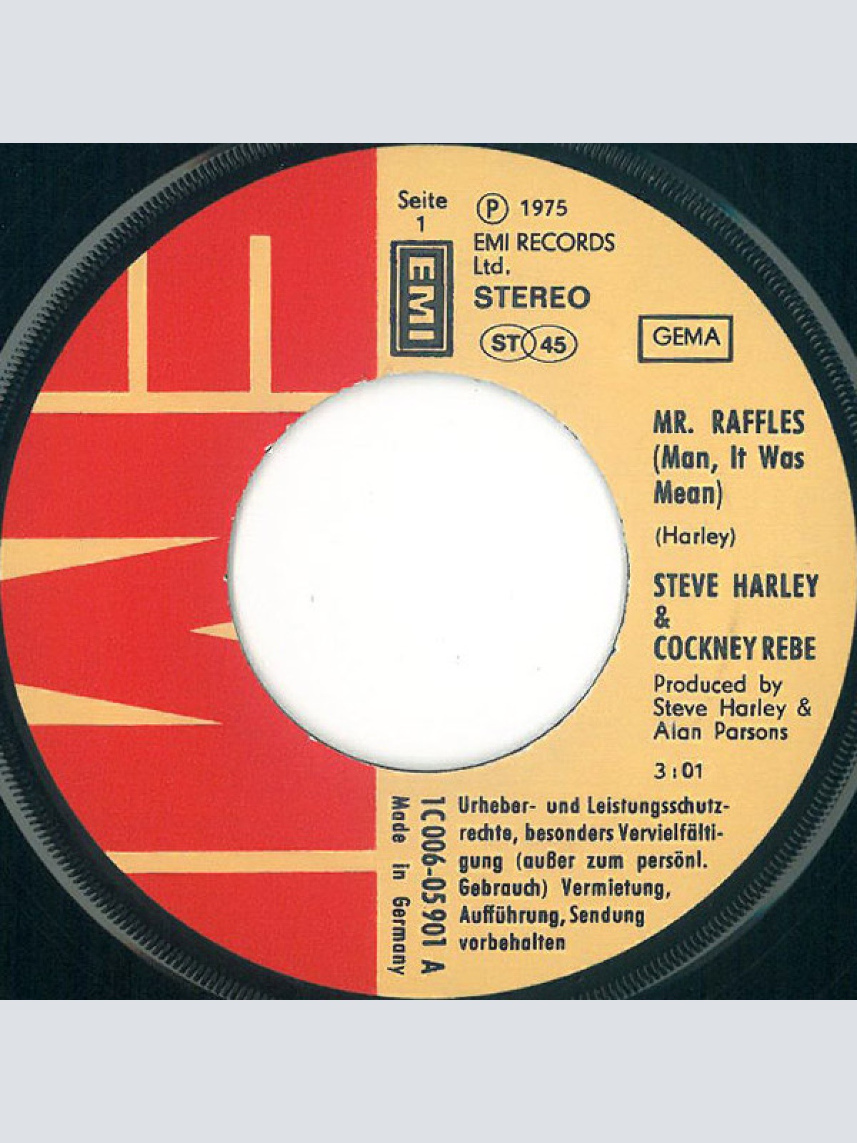 Vinyl / Steve Harley & Cockney Rebel - Mr. Raffles / Sebastian