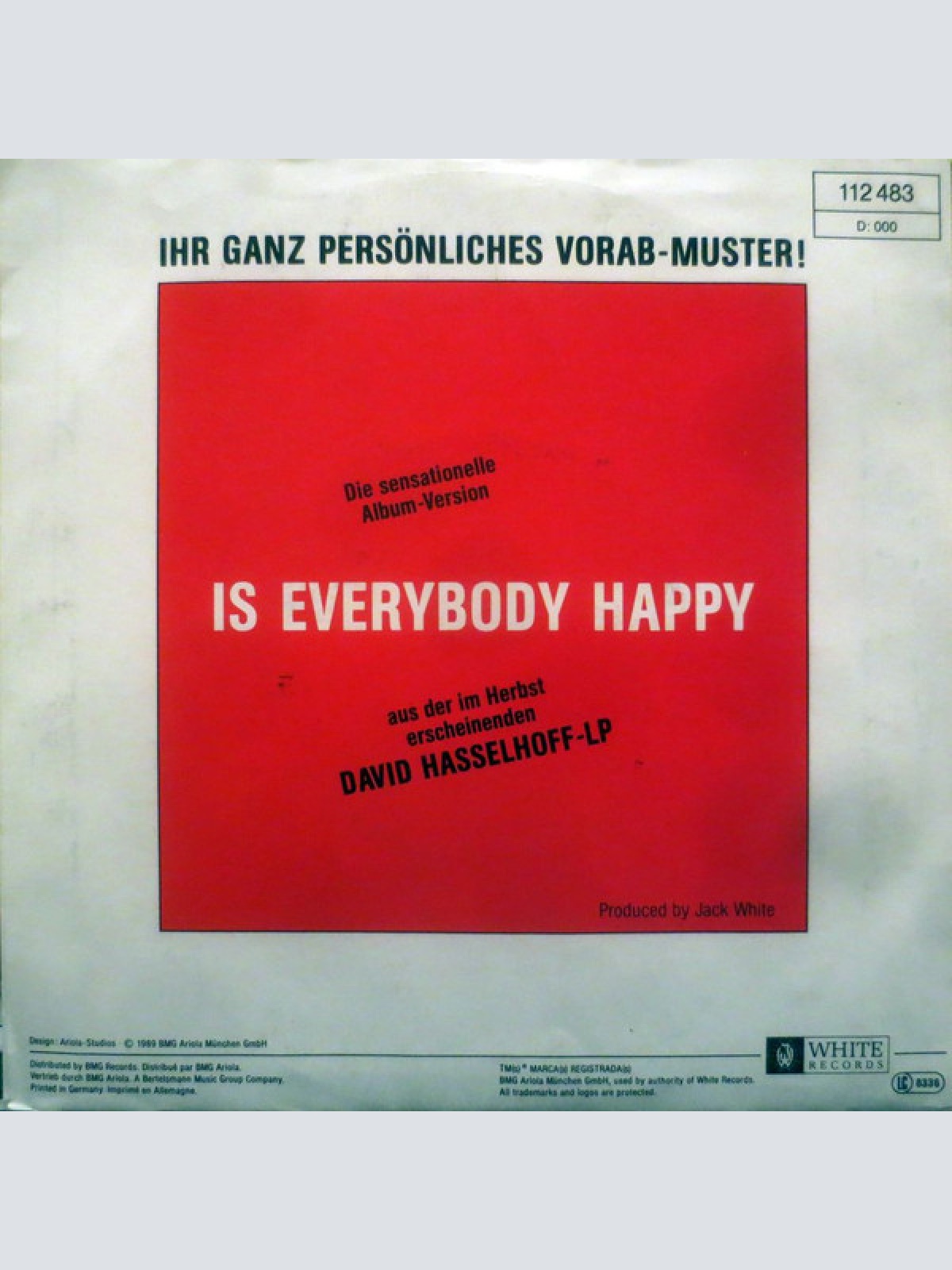 Vinyl / David Hasselhoff - Is Everybody Happy