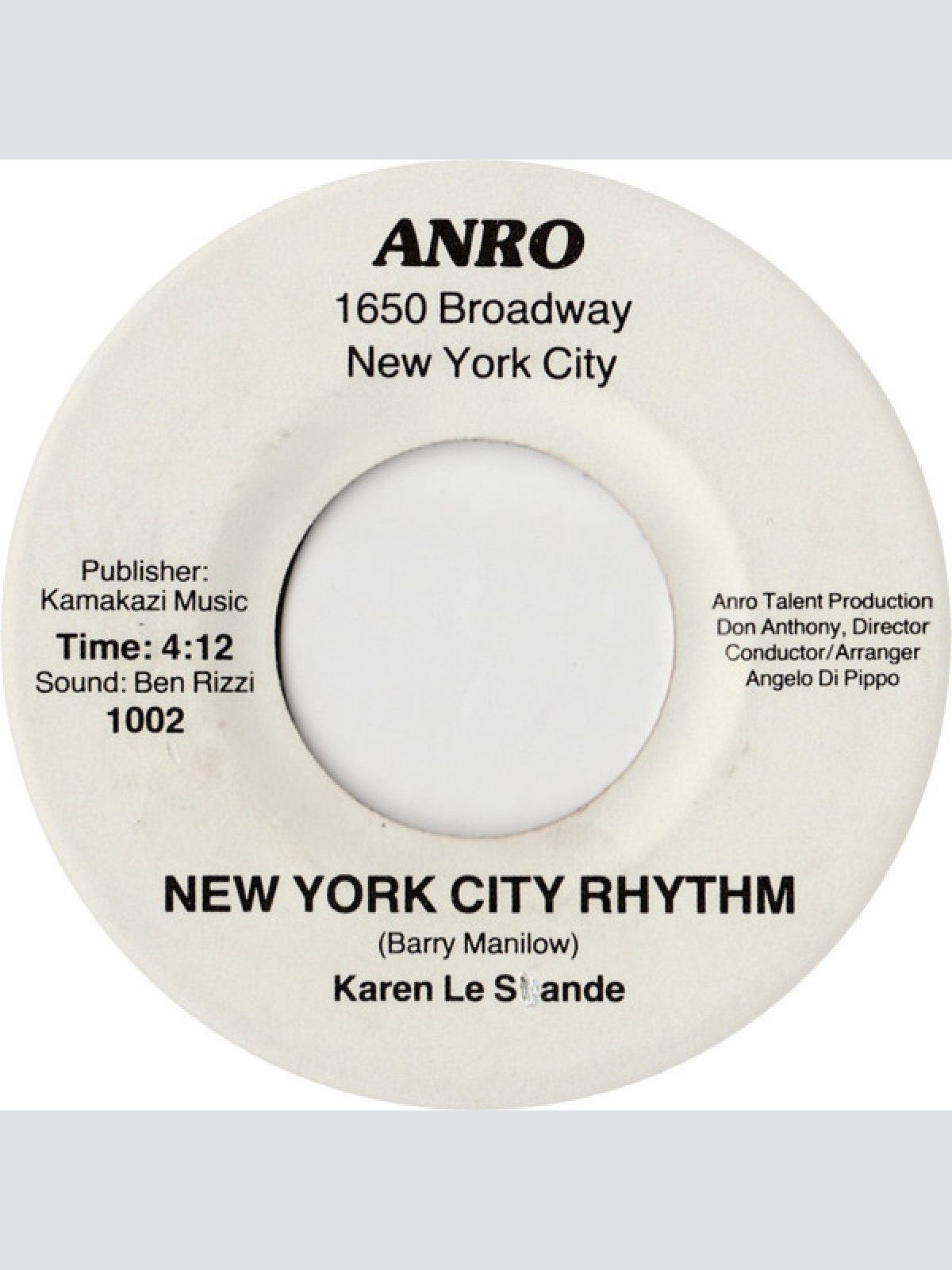 Vinyl / Karen Le Sande - Young Boys (Better Than Toys) / New York City Rhythm