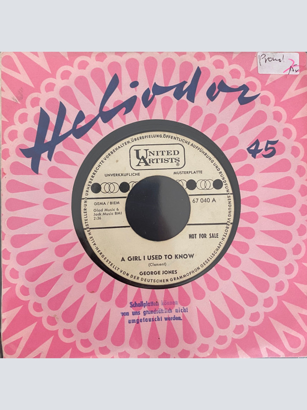 Vinyl / George Jones (2) - A Girl I Used To Know