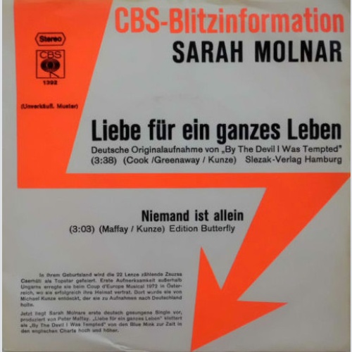 Vinyl / Sarah Molnar - Liebe Für Ein Ganzes Leben