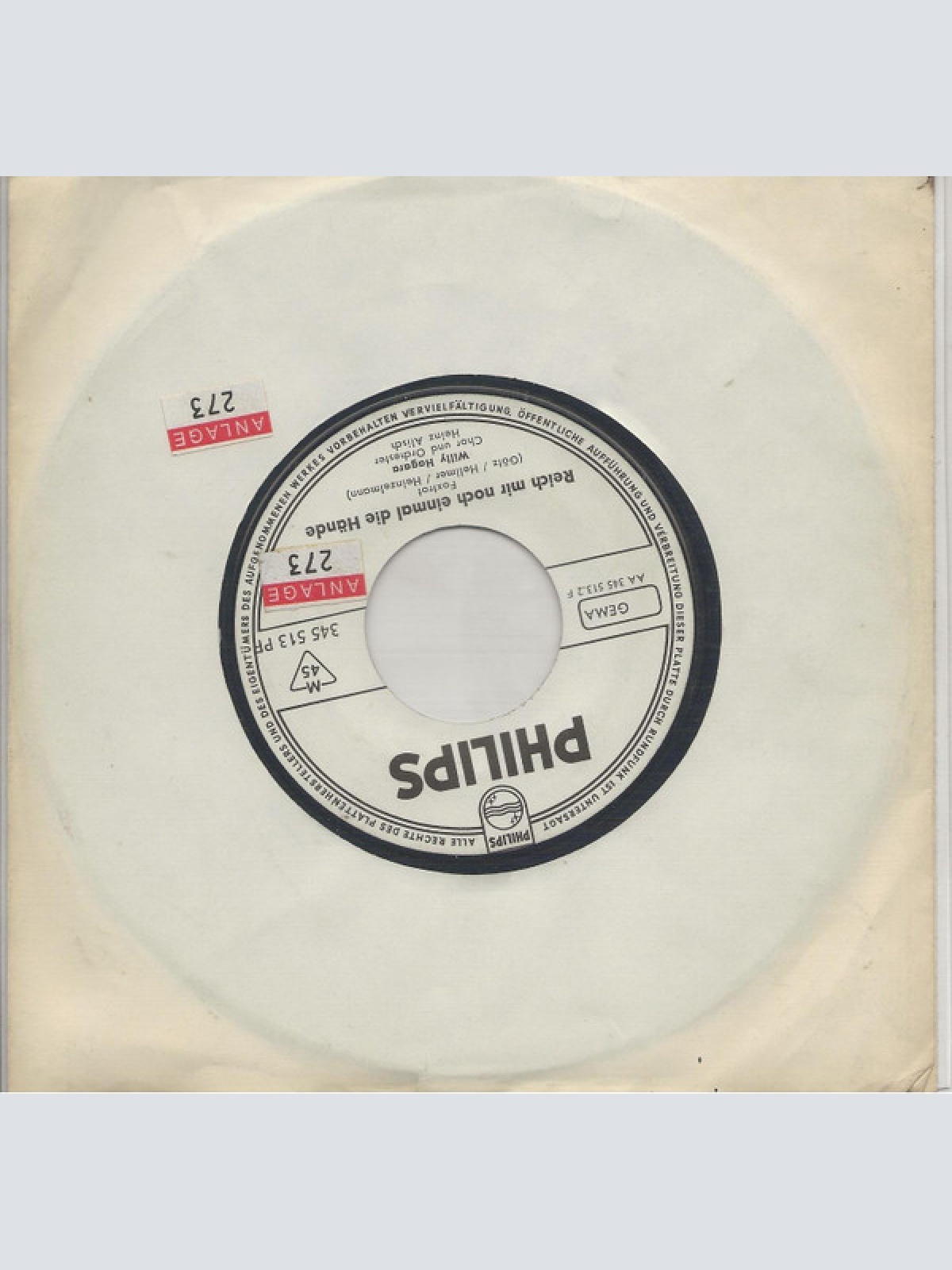 Vinyl / Willy Hagara - Der Mond Ist Der Freund Der Verliebten