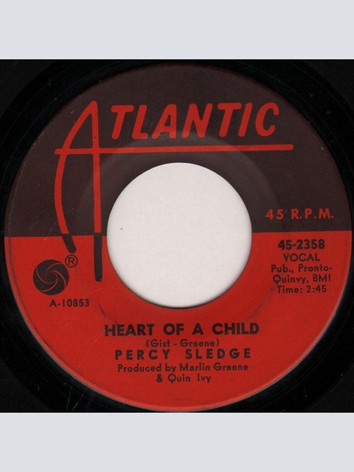 Vinyl / Percy Sledge - It Tears Me Up / Heart Of A Child