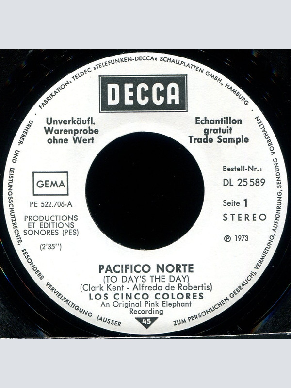 Vinyl / Los Cinco Colores - Pacifico Norte / Pito Soldado